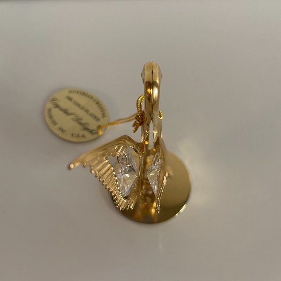 Crystal Delight Austrian Swan 24K Gold Plated - Picture 4 of 6